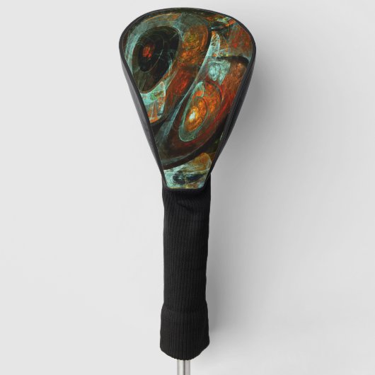 Abstracte kunst met tijdsverdeling golfheadcover (Voorkant)