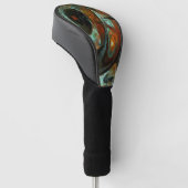 Abstracte kunst met tijdsverdeling golfheadcover (Schuin)