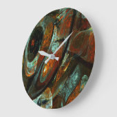 Abstracte kunst met tijdsverdeling grote klok (Hoek)