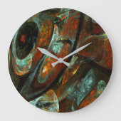 Abstracte kunst met tijdsverdeling grote klok (Voorkant)