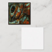 Abstracte kunst met tijdsverdeling informatiekaartje (Voorkant / Achterkant)