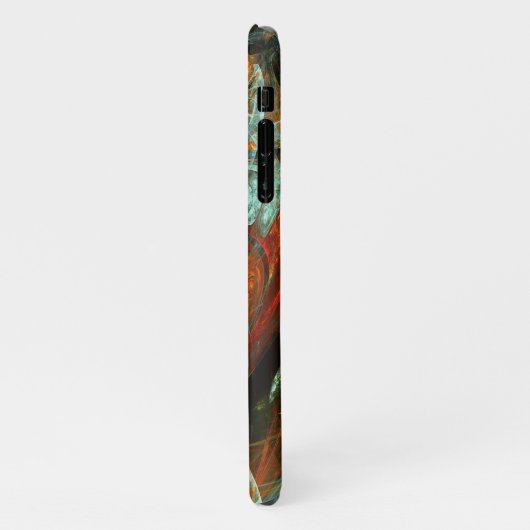 Abstracte kunst met tijdsverdeling iPhone hoesje (Linkerkant)