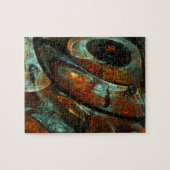 Abstracte kunst met tijdsverdeling legpuzzel (Horizontaal)