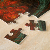 Abstracte kunst met tijdsverdeling legpuzzel (Zijkant)