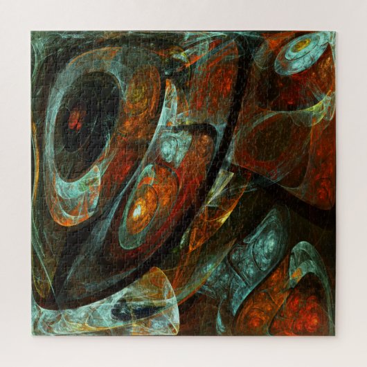 Abstracte kunst met tijdsverdeling legpuzzel (Verticaal)