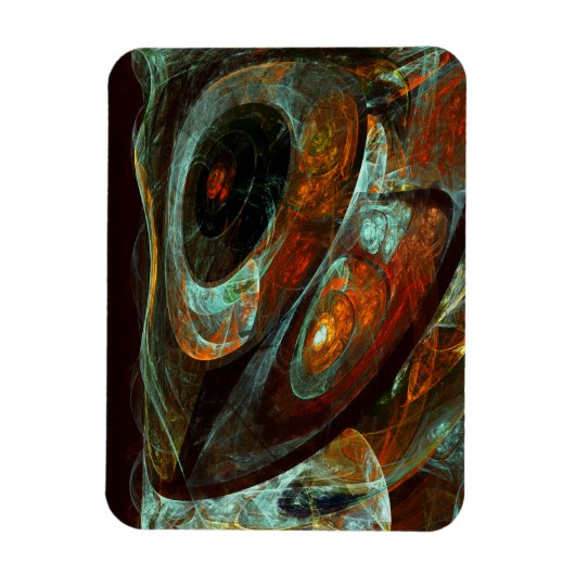 Abstracte kunst met tijdsverdeling magneet (Verticaal)