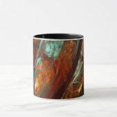 Abstracte kunst met tijdsverdeling mok (Midden)