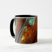 Abstracte kunst met tijdsverdeling mok (Voorkant links)