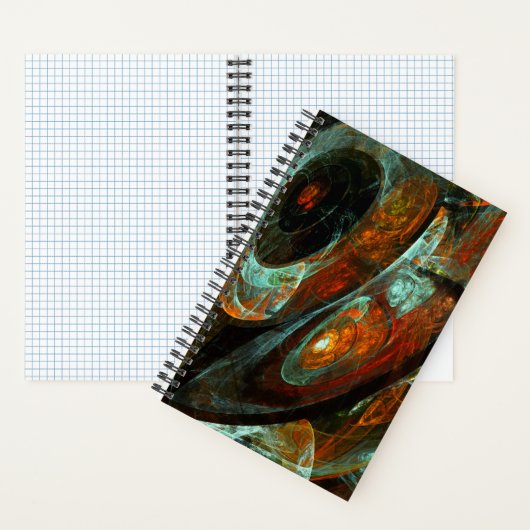 Abstracte kunst met tijdsverdeling notitieboek (Binnen)