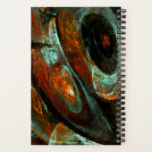 Abstracte kunst met tijdsverdeling notitieboek (Achterkant)