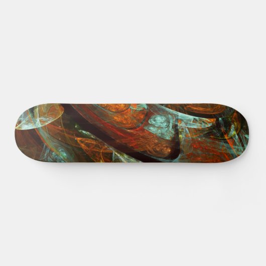 Abstracte kunst met tijdsverdeling persoonlijk skateboard (Horizontaal)