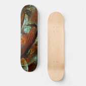 Abstracte kunst met tijdsverdeling persoonlijk skateboard (Voorkant)