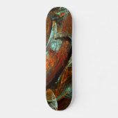 Abstracte kunst met tijdsverdeling persoonlijk skateboard (Voorkant)