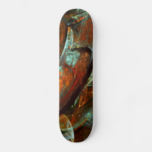 Abstracte kunst met tijdsverdeling persoonlijk skateboard (Voorkant)