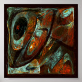 Abstracte kunst met tijdsverdeling poster (Voorkant)