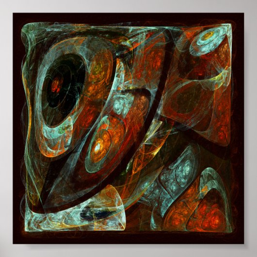 Abstracte kunst met tijdsverdeling poster (Voorkant)