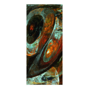 Abstracte kunst met tijdsverdeling reclamekaart