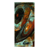 Abstracte kunst met tijdsverdeling reclamekaart (Achterkant)