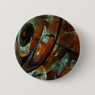 Abstracte kunst met tijdsverdeling ronde button 5,7 cm