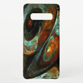 Abstracte kunst met tijdsverdeling samsung galaxy hoesje (Achterkant)