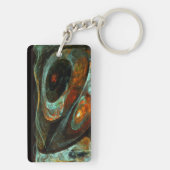 Abstracte kunst met tijdsverdeling sleutelhanger (achterkant)