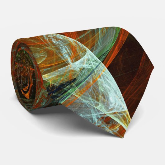 Abstracte kunst met tijdsverdeling stropdas (Opgerold)