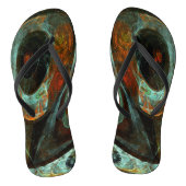 Abstracte kunst met tijdsverdeling teenslippers (Voetbed)