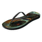 Abstracte kunst met tijdsverdeling teenslippers (Schuin)