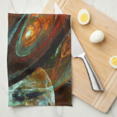 Abstracte kunst met tijdsverdeling theedoek (Quarter Fold)