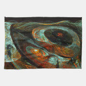 Abstracte kunst met tijdsverdeling theedoek (Horizontaal)