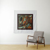 Abstracte kunst met tijdsverdeling wandkleed (In situ)