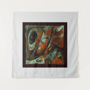 Abstracte kunst met tijdsverdeling wandkleed