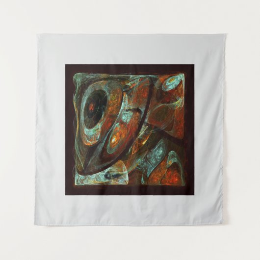 Abstracte kunst met tijdsverdeling wandkleed (Voorkant)