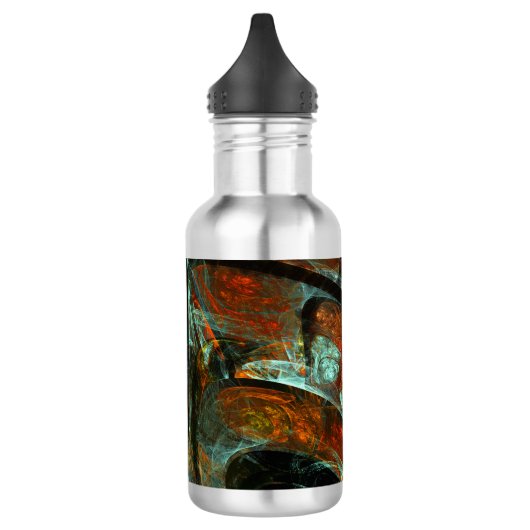 Abstracte kunst met tijdsverdeling waterfles  (Links)