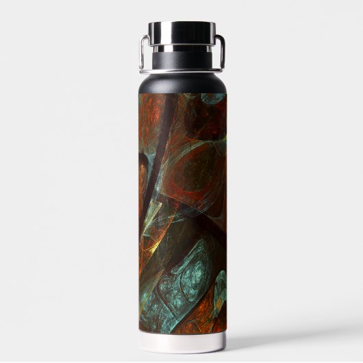 Abstracte kunst met tijdsverdeling waterfles (Achterkant)