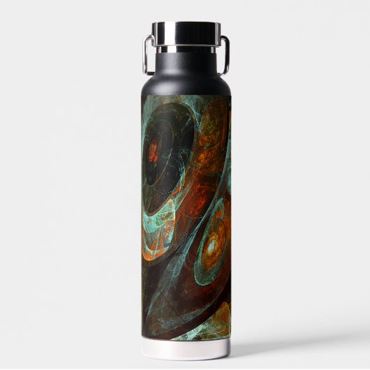 Abstracte kunst met tijdsverdeling waterfles (Voorkant)