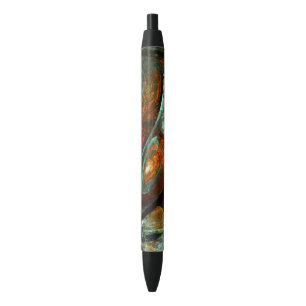 Abstracte kunst met tijdsverdeling zwarte inkt pen