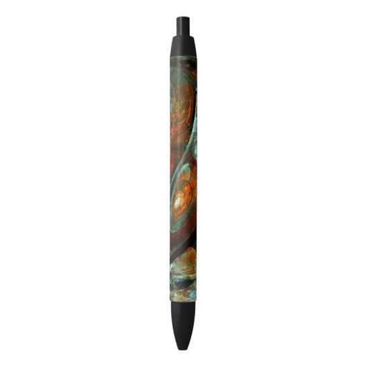 Abstracte kunst met tijdsverdeling zwarte inkt pen (Voorkant Verticaal)