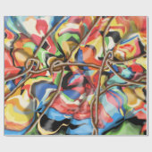 abstracte kunst met touw  cadeaupapier (Vlak)
