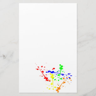 Abstracte kunst met verf kleurbaar briefpapier