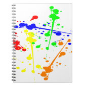 Abstracte kunst met verf kleurbaar notitieboek (Voorkant)