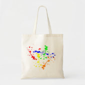 Abstracte kunst met verf kleurbaar tote bag (Voorkant)