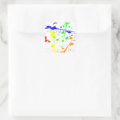 Abstracte kunst met verf kleurbaar vierkante sticker (Tas)