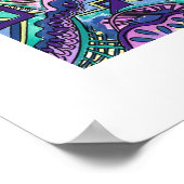 Abstracte kunst met vrije wil poster (Hoek)