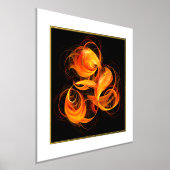 Abstracte kunst met vuurbal folie afdrukken (Laagn)