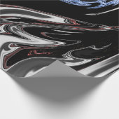 Abstracte kunst met witte en blauwe vlammen | Best Cadeaupapier (Hoek)