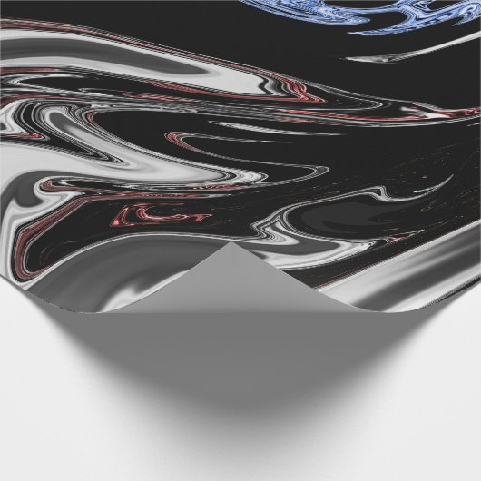 Abstracte kunst met witte en blauwe vlammen | Best Cadeaupapier (Hoek)