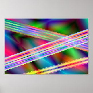 abstracte kunst met zachte lasers poster