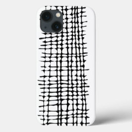 Abstracte kunst met zwarte en witte organische ras Case-Mate iPhone case