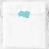 Abstracte Kunst Minimalisme Blauw Wit Hart Sticker (Tas)